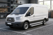 Ford Transit 2014- гг. Боковые Подножки Maya V2 (2 шт., Алюминий) фото 1