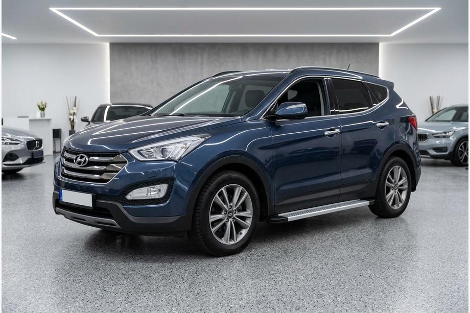 Hyundai Santa Fe 3 2012-2018 гг. Боковые Подножки Maya V2 (2 шт., Алюминий) Image