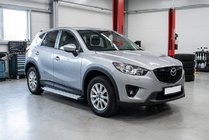 Mazda CX-5 2012-2017 гг. Боковые Подножки Maya V2 (2 шт., Алюминий) фото 1