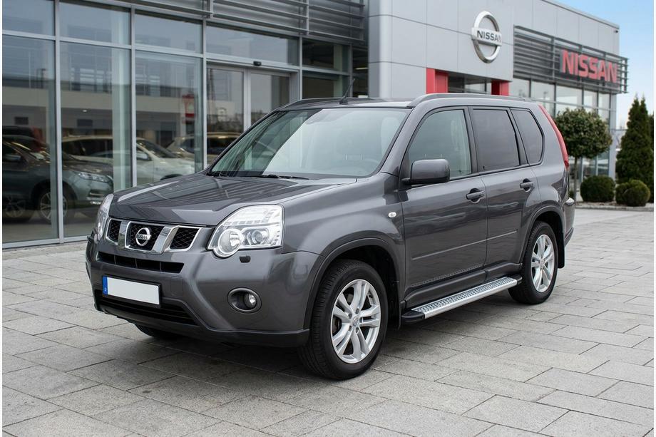 Nissan X-trail T31 2007-2014 гг. Боковые Подножки Maya V2 (2 шт., Алюминий) Фото 1