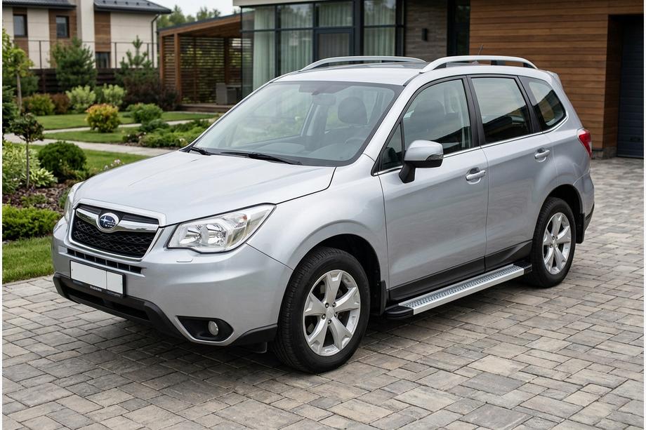 Subaru Forester 2013-2018 гг. Боковые Подножки Maya V2 (2 шт., Алюминий) Image