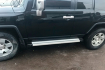 Toyota FJ Cruiser 2006-2022 гг. Боковые Подножки Maya V2 (2 шт., Алюминий) фото 5