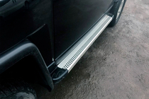 Toyota FJ Cruiser 2006-2022 гг. Боковые Подножки Maya V2 (2 шт., Алюминий) фото 4