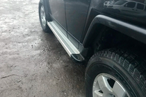 Toyota FJ Cruiser 2006-2022 гг. Боковые Подножки Maya V2 (2 шт., Алюминий) фото 6