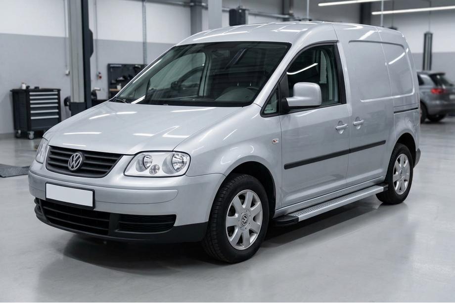 Volkswagen Caddy 2004-2010 гг. Боковые Подножки Maya V2 (2 шт., Алюминий) Image