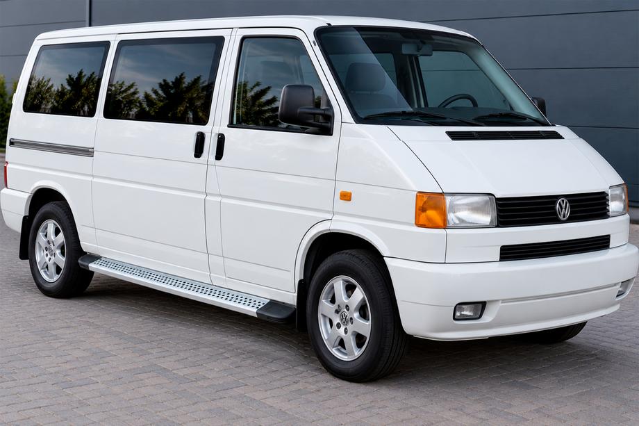 Volkswagen T4 Transporter 1990-2003 гг. Боковые Подножки Maya V2 (2 шт., Алюминий) Image