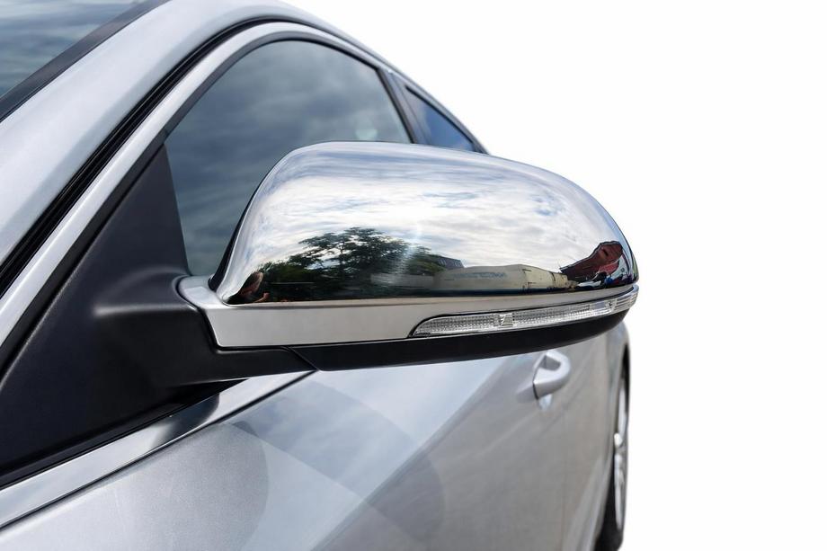 Skoda Superb 2009-2015 гг. Накладки на Зеркала (2 шт., Нержавейка) Image