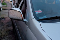 Toyota Land Cruiser Prado 120 2002-2009 гг. Накладки на Зеркала (2 шт., Нержавейка) Carmos - Турецкая Нержавеющая Сталь фото 2