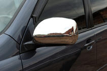Toyota Land Cruiser Prado 120 2002-2009 гг. Накладки на Зеркала (2 шт., Нержавейка) Carmos - Турецкая Нержавеющая Сталь фото 5