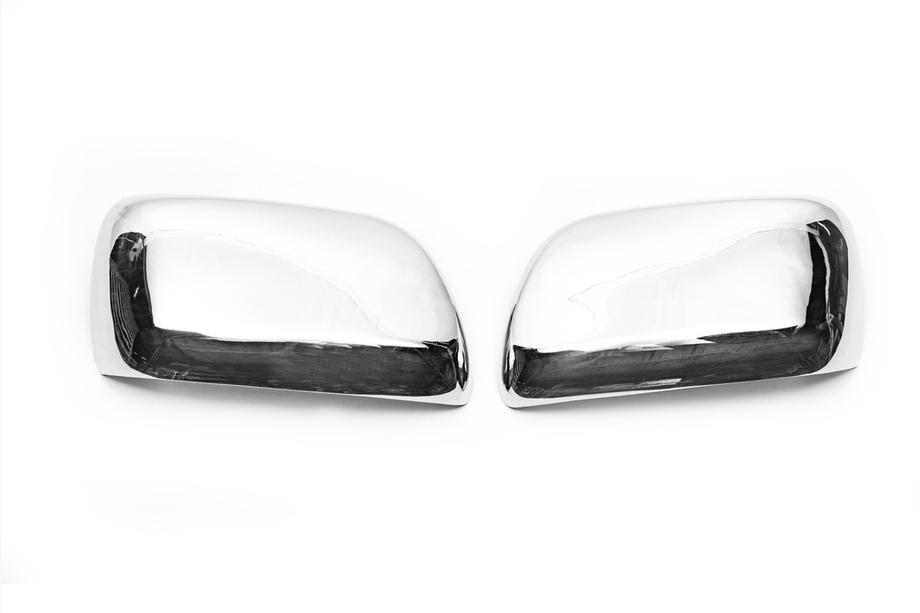 Toyota Land Cruiser 200 2007-2021 гг. Накладки на Зеркала 2008-2012 (2 шт, Нержавейка) Carmos - Турецкая Нержавеющая Сталь Фото 3