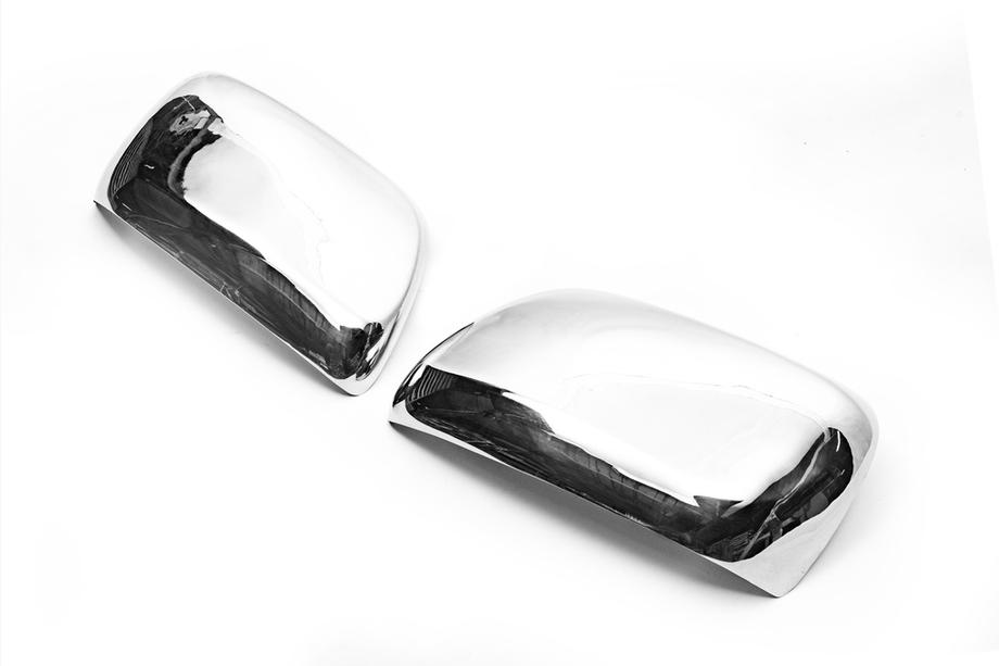 Toyota Land Cruiser 200 2007-2021 гг. Накладки на Зеркала 2008-2012 (2 шт, Нержавейка) Carmos - Турецкая Нержавеющая Сталь Фото 4