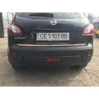 Накладка кромки крышки багажника нержавейка Nissan Qashqai 2010-2014 гг. фото 3