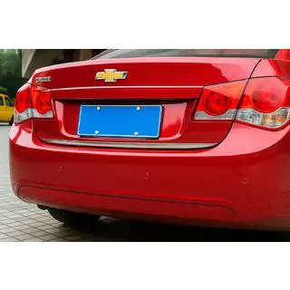 Накладка на задний бампер нержавейка Chevrolet Cruze 2009–2015 гг. фото 1