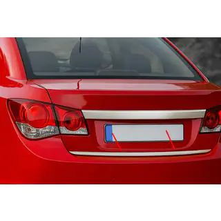 Накладка на задний бампер нержавейка Chevrolet Cruze 2009–2015 гг. фото 2