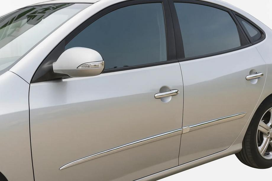 Hyundai Elantra (HD) 2006-2011 гг. Хромированные Накладки на Ручки (4 шт., Нержавейка) Image