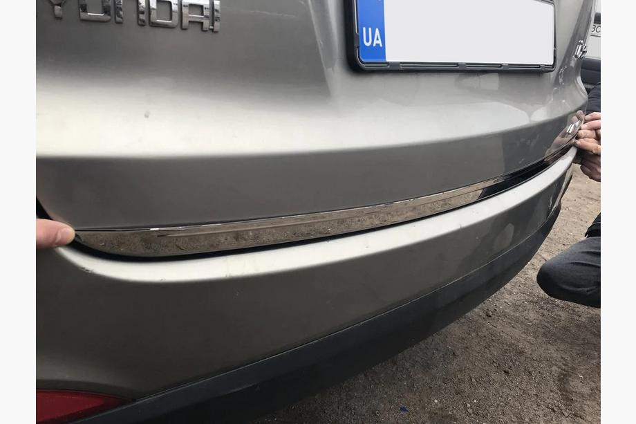 Hyundai IX-35 2010-2015 гг. Накладка на багажник нержавейка Carmos - Турецкая Нержавеющая Сталь Фото 4