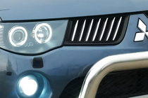 Mitsubishi L200 2006-2015 гг. Хромированные Накладки на Решетку Радиатора (14 шт, Нержавеющая Сталь) фото 1