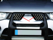 Mitsubishi L200 2006-2015 гг. Хромированные Накладки на Решетку Радиатора (14 шт, Нержавеющая Сталь) фото 2