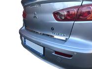 Mitsubishi Lancer X 2008- гг. Накладка на задний бампер нержавейка Carmos - Турецкая Нержавеющая Сталь фото 1