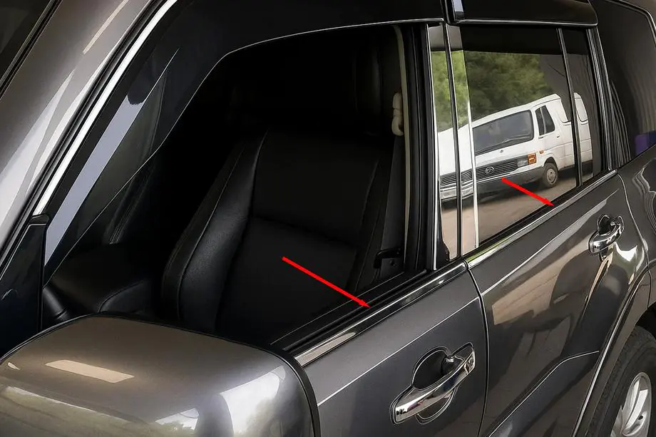Mitsubishi Pajero Wagon IV 2006-2021 гг. Окантовка окон Нержавеющая сталь (4 шт.) Image