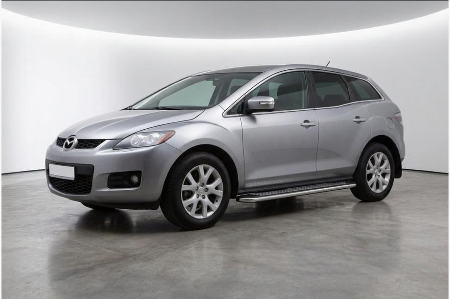 Mazda CX-7 2006-2012 гг. Боковые Подножки Maydos V2 (2 шт., нержавейка) Image