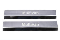 Volkswagen T5 2010-2015 гг. Накладки на пороги LASER (2 шт) Multivan фото 2