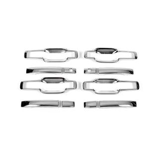 Хромированные Накладки на Ручки с Обводкой (4 шт, пластик) SsangYong Kyron 2005-2014 гг. фото 3