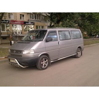 Боковые трубы (2 шт., нержавейка) Volkswagen T4 Caravelle/Multivan 1990–2003 гг. фото 2