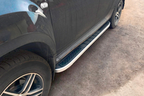 Renault Duster 2008–2017 гг. Боковые Подножки Tayga V2 (2 шт., Алюминий) фото 1