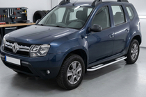 Renault Duster 2008–2017 гг. Боковые Подножки Tayga V2 (2 шт., Алюминий) фото 2