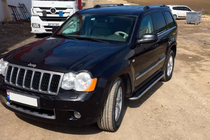 Jeep Grand Cherokee WK 2004-2010 гг. Боковые Подножки Maydos V2 (2 шт., нержавейка) фото 2