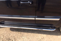 Jeep Grand Cherokee WK 2004-2010 гг. Боковые Подножки Maydos V2 (2 шт., нержавейка) фото 12