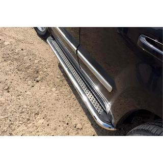 Боковые Подножки Maydos V2 (2 шт., нержавейка) Jeep Grand Cherokee WK 2004-2010 гг. фото 1