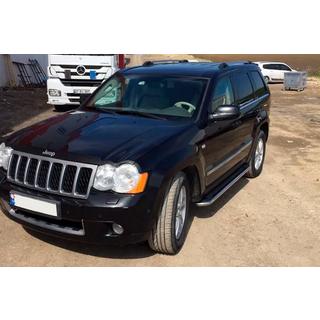Боковые Подножки Maydos V2 (2 шт., нержавейка) Jeep Grand Cherokee WK 2004-2010 гг. фото 2