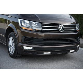 Накладка на передний бампер Sport 2-LED 2015-2018 (под покраску) Volkswagen T6 2015-2024 гг. фото 1