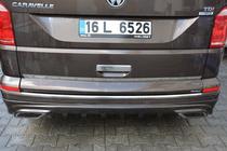 Volkswagen T6 2015-2024 гг. Накладка на задний бампер AMG-style (грунт под покраску) фото 3