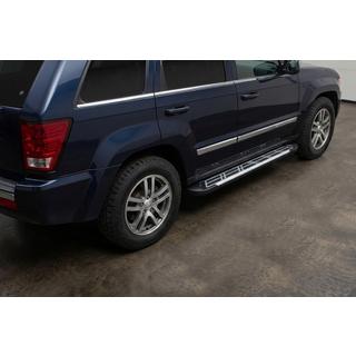 Боковые Подножки Sunrise (2 шт., Алюминий) Jeep Grand Cherokee WK 2004-2010 гг. фото 1