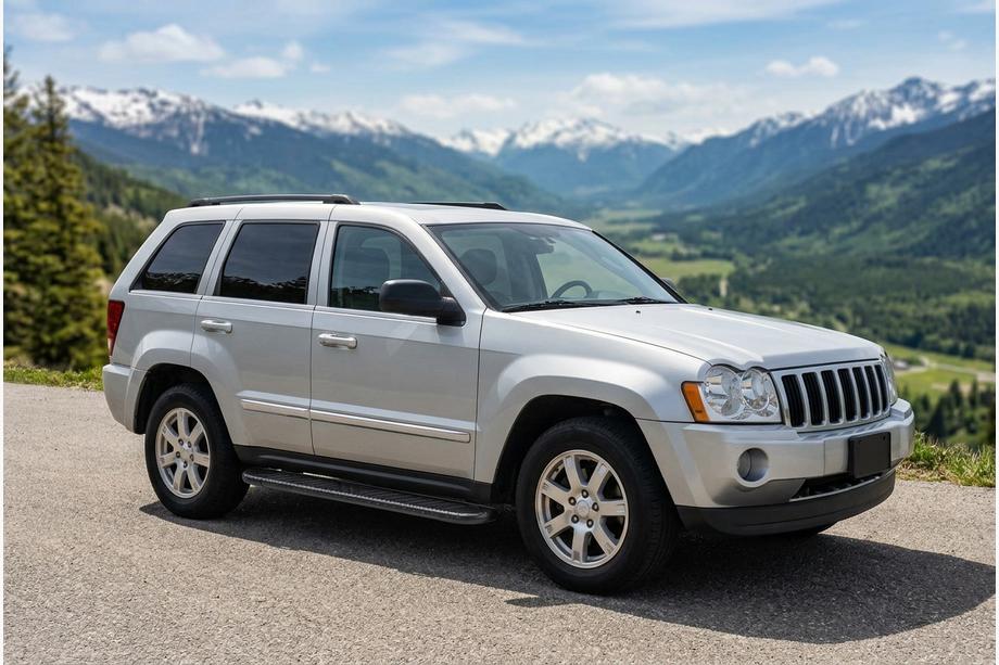 Jeep Grand Cherokee WK 2004-2010 гг. Боковые пороги Bosphorus Black (2 шт., алюминий) Image