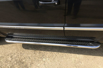 Jeep Grand Cherokee WK2 2010-2021 гг. Боковые Подножки Maydos V2 (2 шт., нержавейка) фото 1
