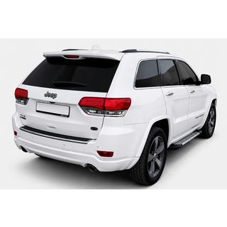 Боковые пороги Allmond Grey (2 шт., алюминий) Jeep Grand Cherokee WK2 2010-2021 гг. фото 1