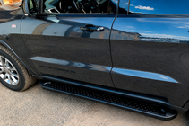 Jeep Grand Cherokee WK2 2010-2021 гг. Боковые Подножки Allmond Black (2 шт., Алюминий) фото 2