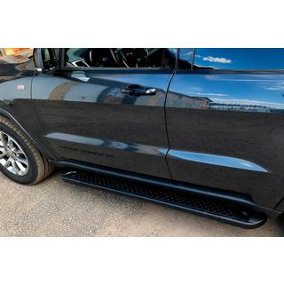 Боковые Подножки Allmond Black (2 шт., Алюминий) Jeep Grand Cherokee WK2 2010-2021 гг. фото 2