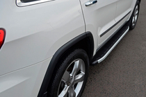 Jeep Grand Cherokee WK2 2010-2021 гг. Боковые Подножки Fullmond (2 шт., Алюминий) фото 3