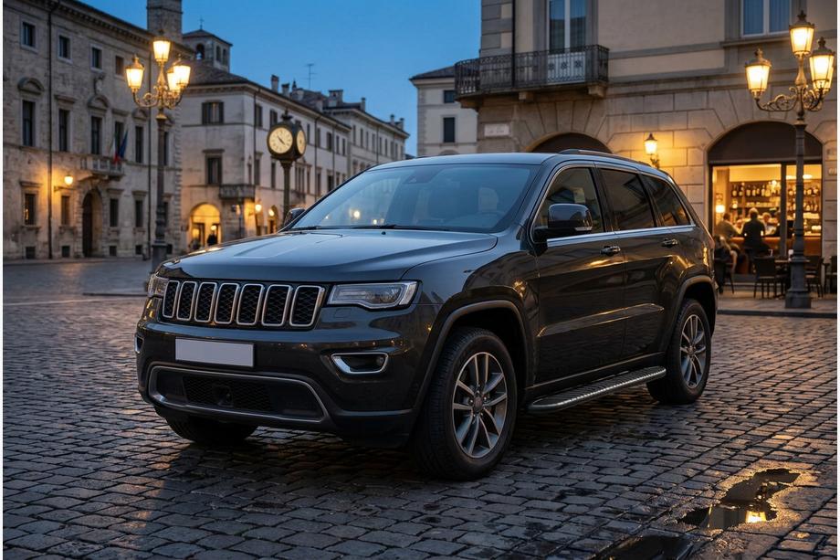 Jeep Grand Cherokee WK2 2010-2021 гг. Боковые пороги Bosphorus Black (2 шт., алюминий) Фото 1