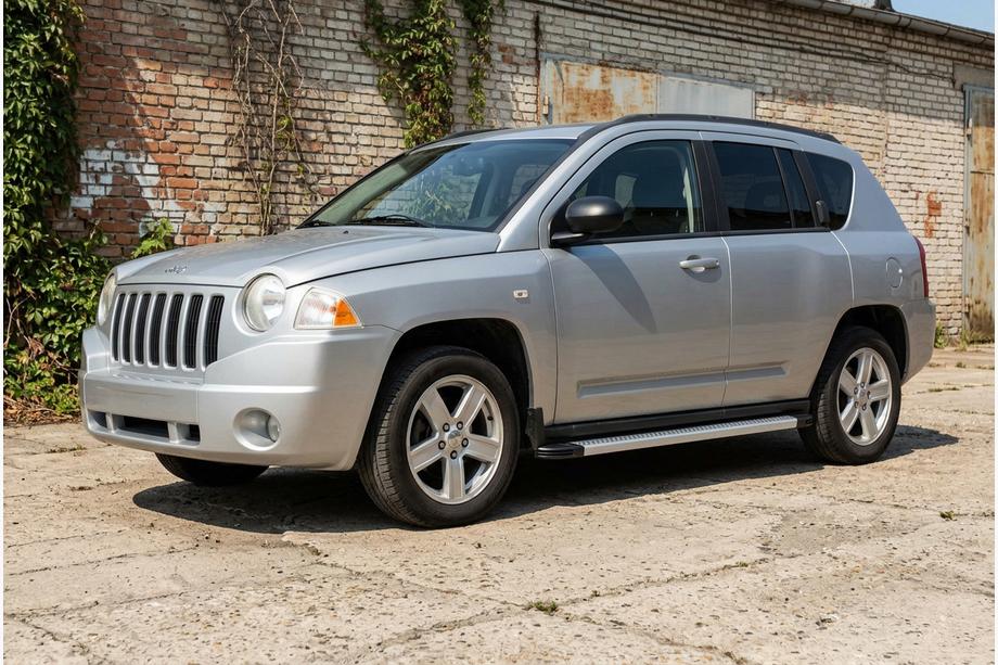 Jeep Compass 2006-2016 гг. Боковые Подножки Maya V2 (2 шт., Алюминий) Image
