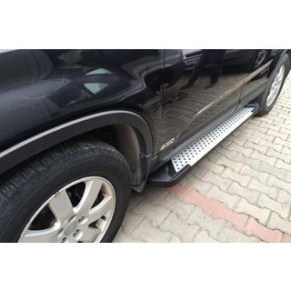Боковые Подножки Allmond Grey (2 шт., Алюминий) Kia Sorento II XM 2009-2014 гг. фото 3