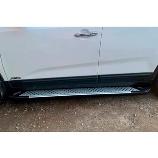 Боковые Подножки Allmond Grey (2 шт., Алюминий) Kia Sorento II XM 2009-2014 гг. фото 4