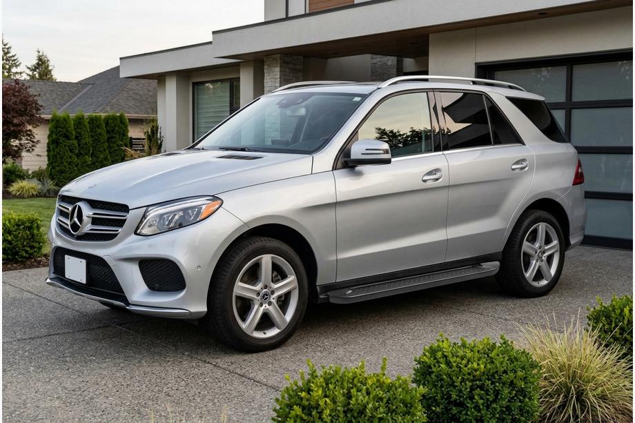 Mercedes GLE/ML class W166 2011-2018 гг. Боковые Подножки Allmond Black (2 шт., Алюминий) Image