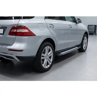 Боковые Подножки Rainbow (2 шт., Алюминий) Mercedes GLE/ML class W166 2011-2018 гг. фото 1