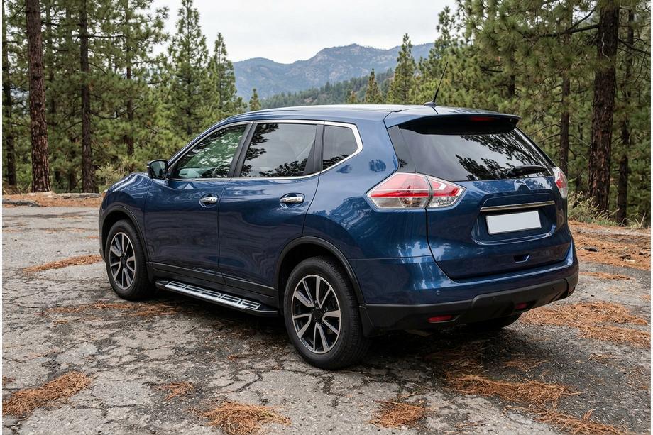 Nissan X-trail T32/Rogue 2014-2021 гг. Боковые Подножки Sunrise (2 шт., Алюминий) Фото 1